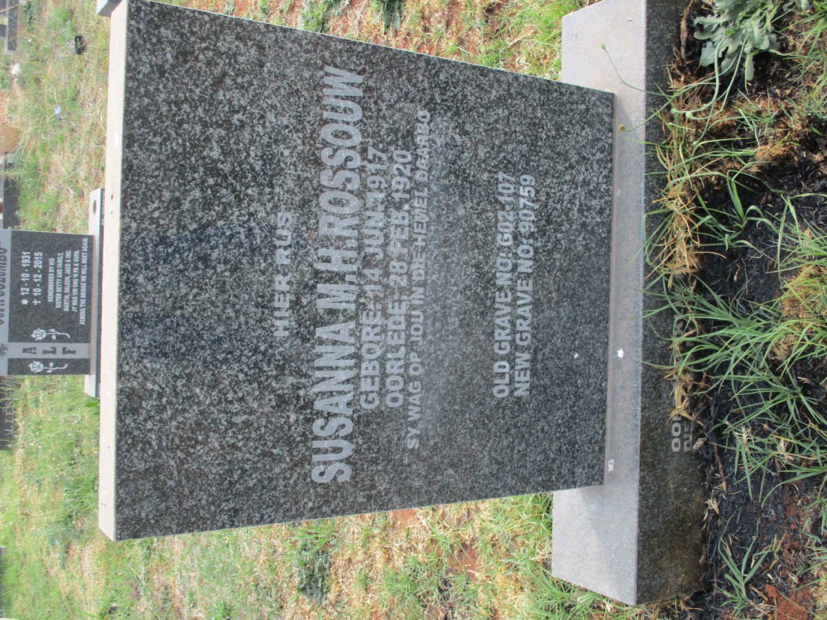ROSSOUW Susanna M.H. 1917-1920
