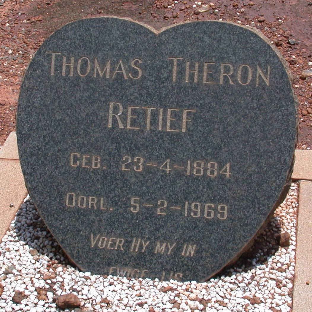RETIEF Thomas Theron 1884-1969