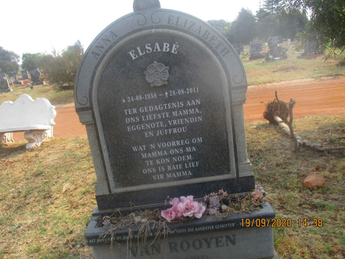 ROOYEN Elsabe Anna Elizabeth, van 1958-2011