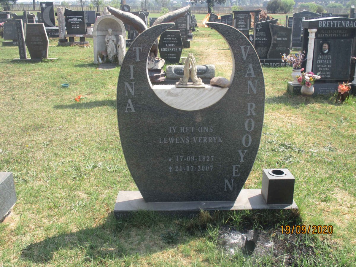 ROOYEN Tina, van 1927-2007