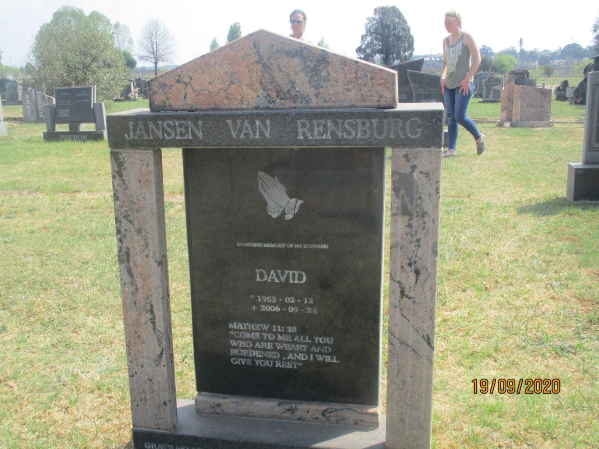 RENSBURG David, Jansen van 1953-2006