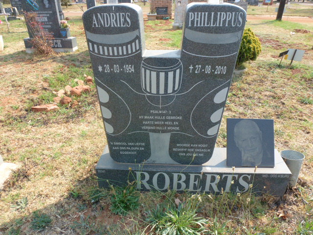 ROBERTS Andries Phillippus 1954-2010