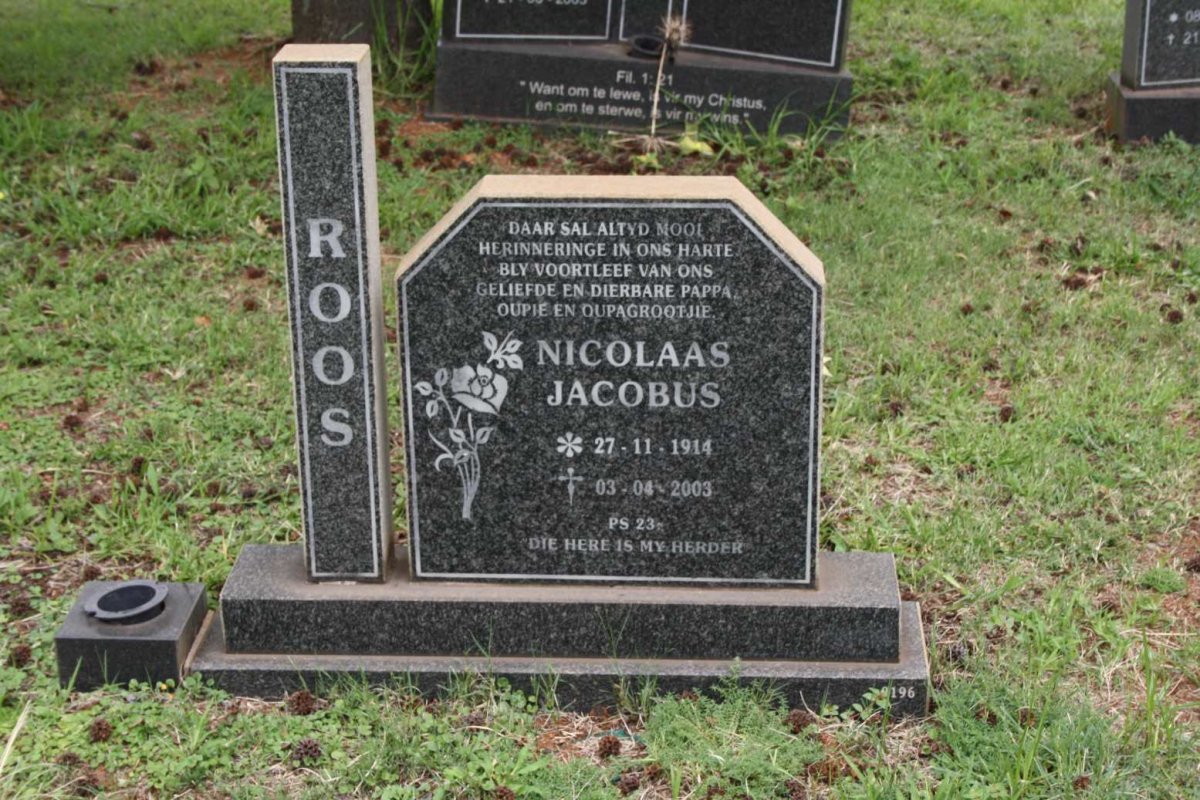 ROOS Nicolaas Jacobus 1914-2003