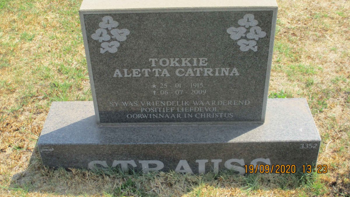 STRAUSS Aletta Catrina 1915-2009