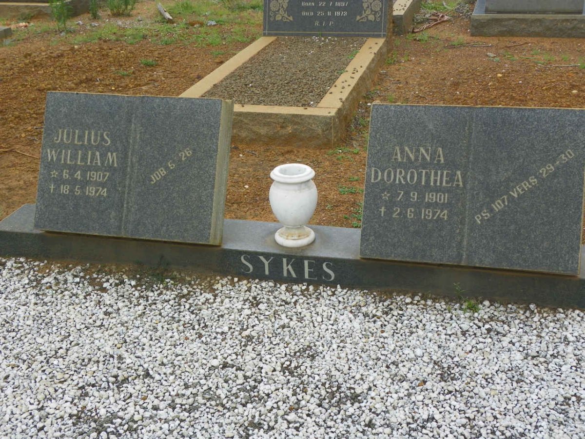 SYKES Julius William 1907-1974 &amp; Anna Dorothea 1901-1974