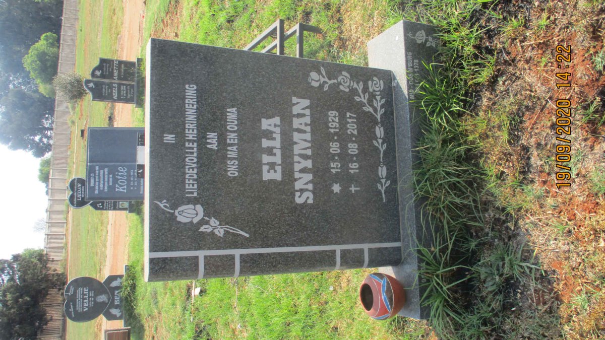 SNYMAN Ella 1929-2017