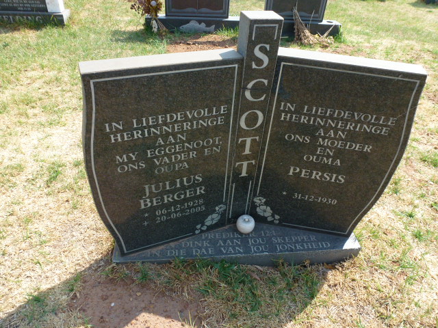 SCOTT Julius Berger 1928-2005 &amp; Persis 1930-