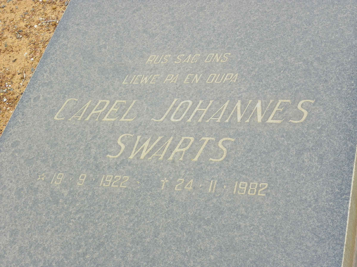 SWARTS Carel Johannes 1922-1982