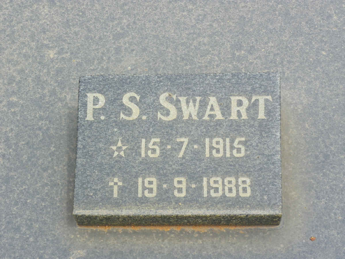SWART P.S. 1915–1988 :: SWART Deon 1965–1982 #3