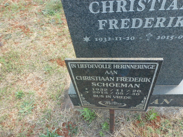 SCHOEMAN Christiaan Frederik 1932-2015 #1