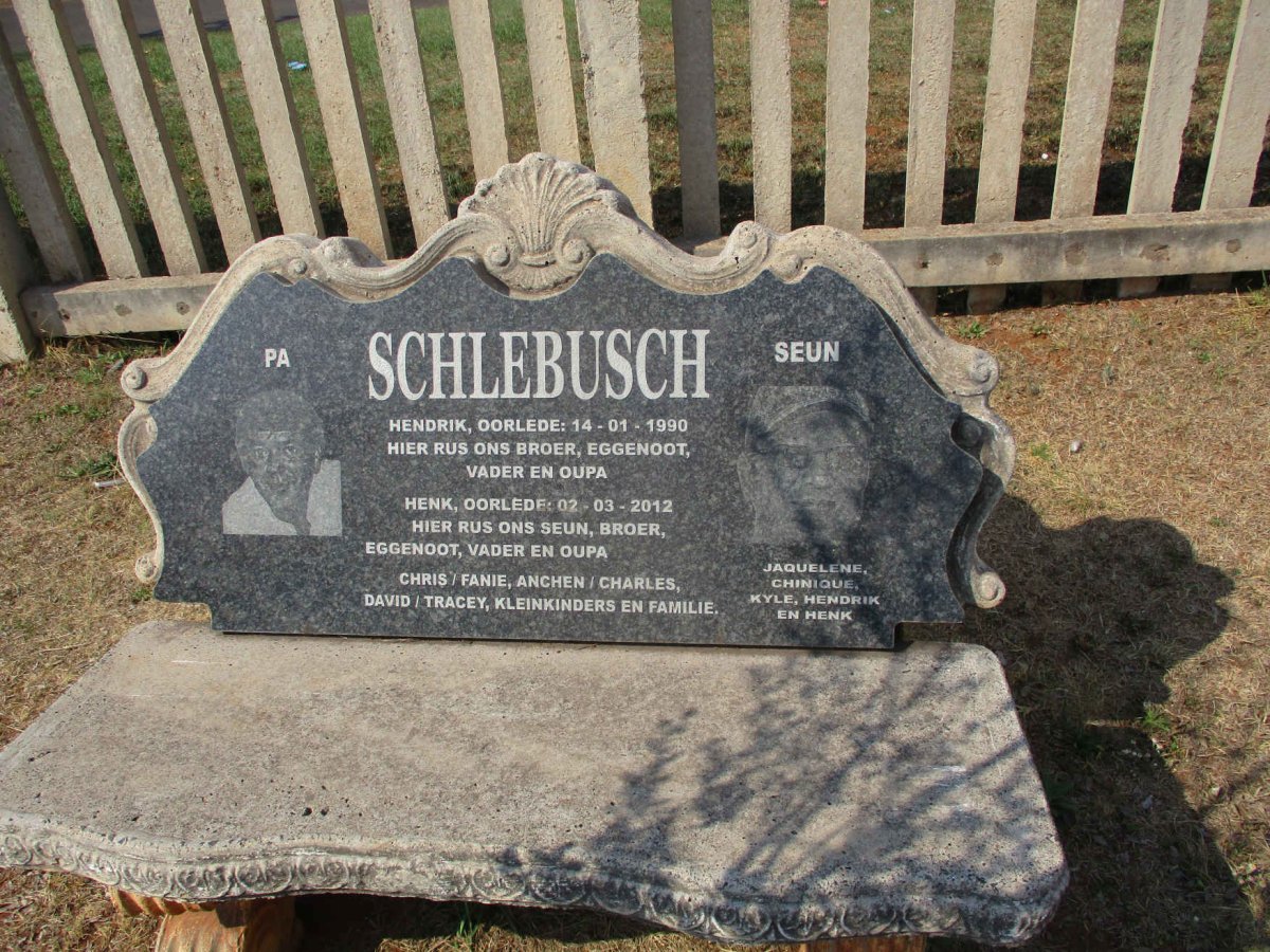 SCHLEBUSCH Hendrik -1990 :: SCHLEBUSCH Henk -2012