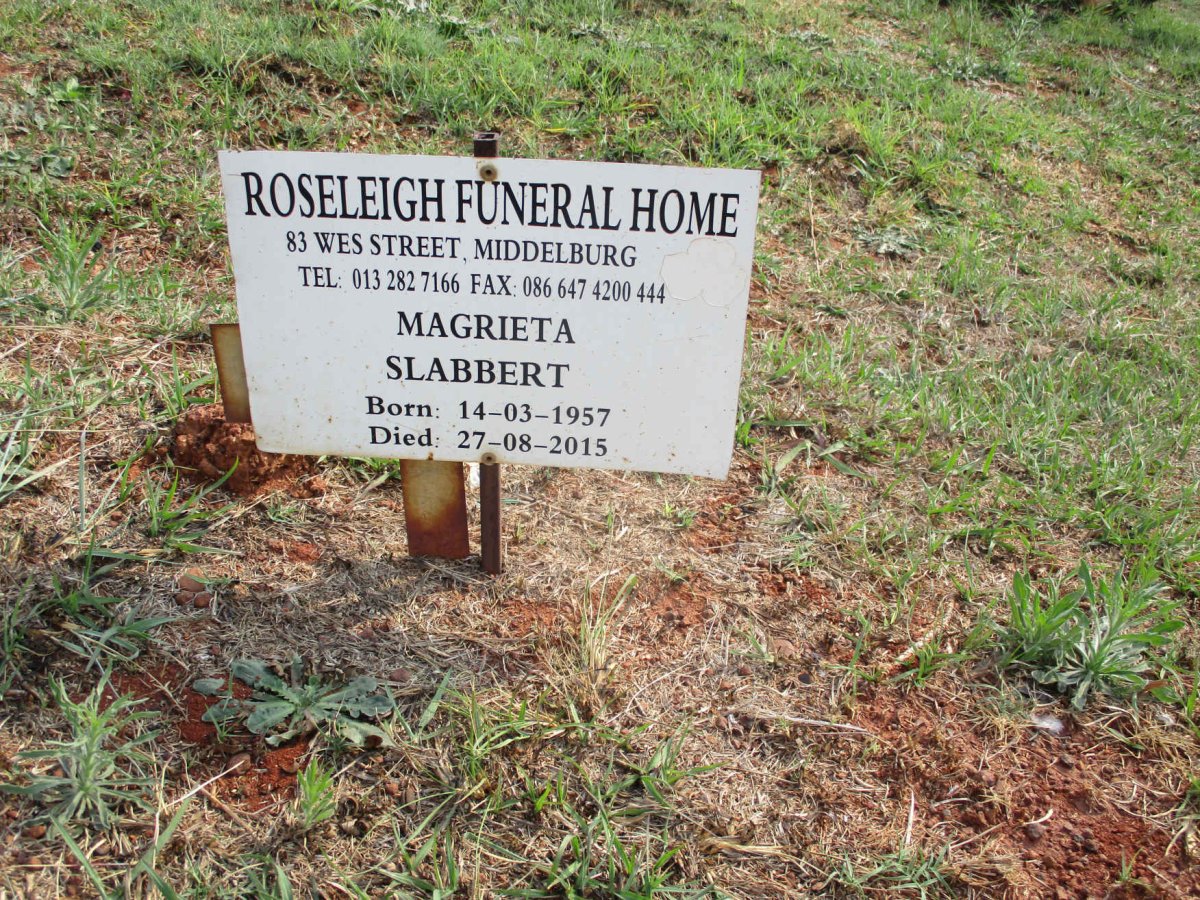 SLABBERT Magrieta 1957-2015
