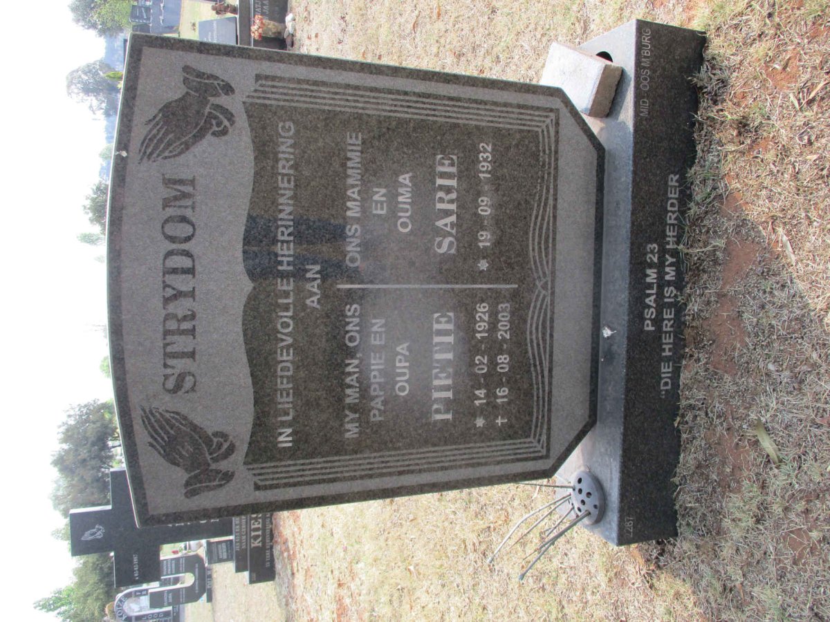 STRYDOM Pietie 1926-2003 &amp; Sarie 1932-