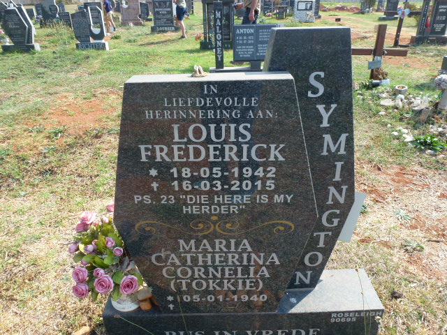 SYMINGTON Louis Frederick 1942-2015 &amp; Maria Catherina Cornelia 1940-