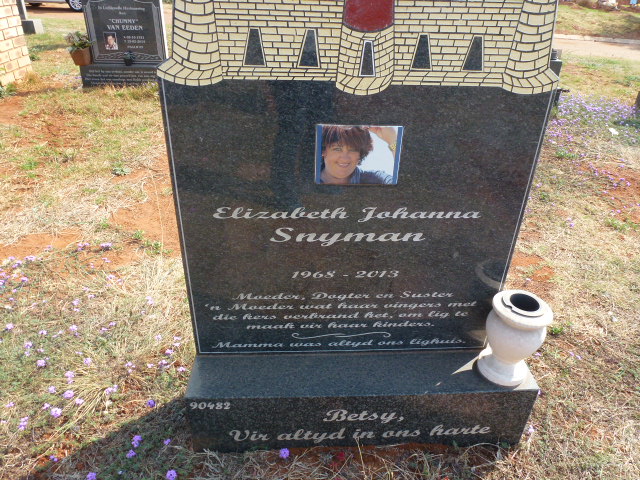 SNYMAN Elizabeth Johanna 1968-2013