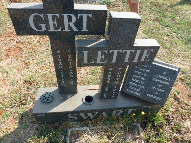 SWART Gert 1930-2012 &amp; Lettie 1933-2012