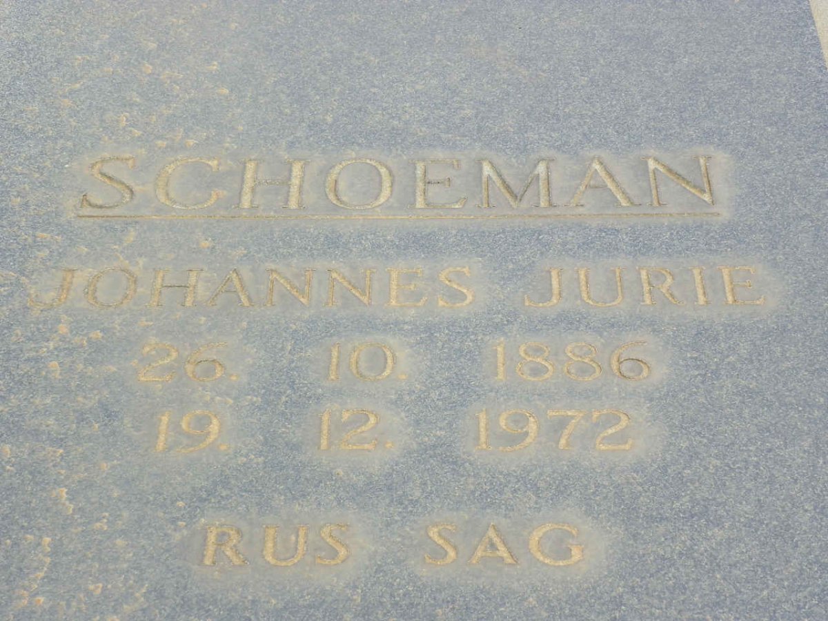 SCHOEMAN Johannes Jurie 1886-1972