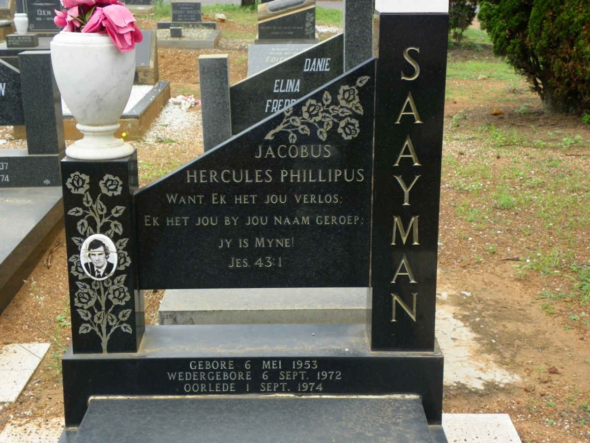 SAAYMAN Jacobus Hercules Phillipus 1953-1974