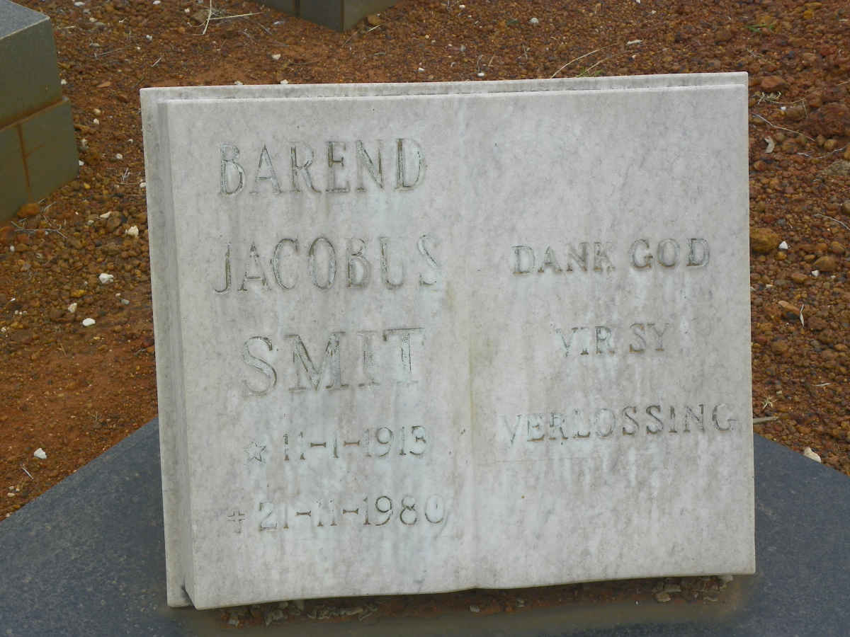 SMIT Barend Jacobus 1913-1980