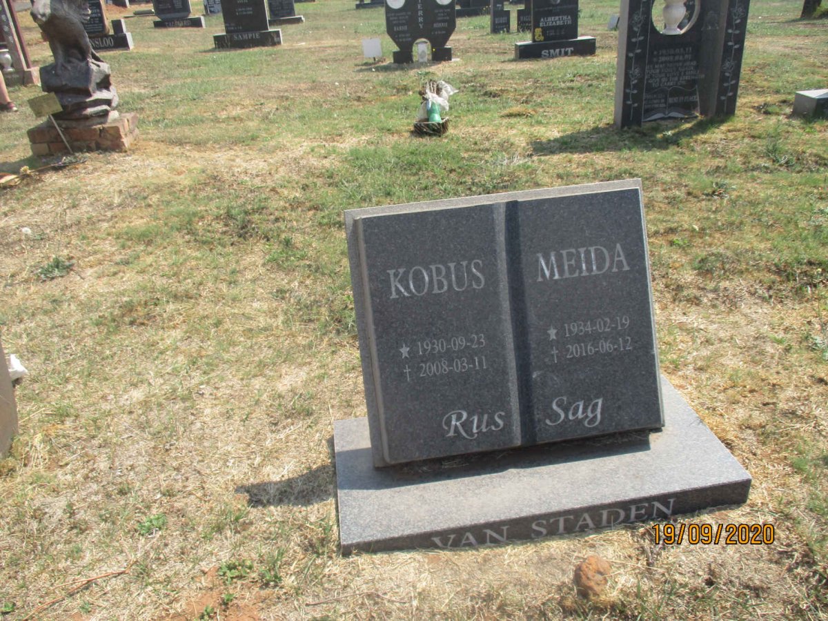 STADEN Kobus, van 1930-2008 &amp; Meida 1934-2016