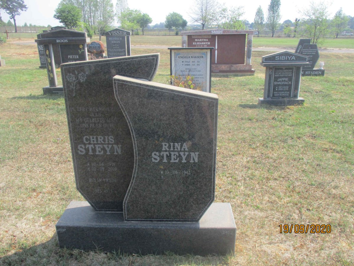 STEYN Chris 1939-2009 &amp; Rina 1942-