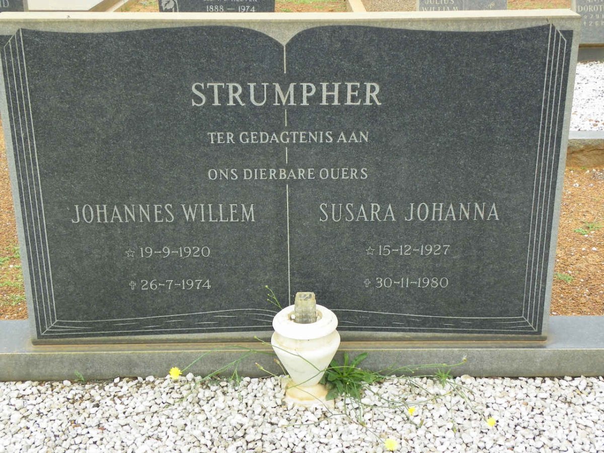 STRUMPHER Johannes Willem 1920-1974 &amp; Susara Johanna 1927-1980