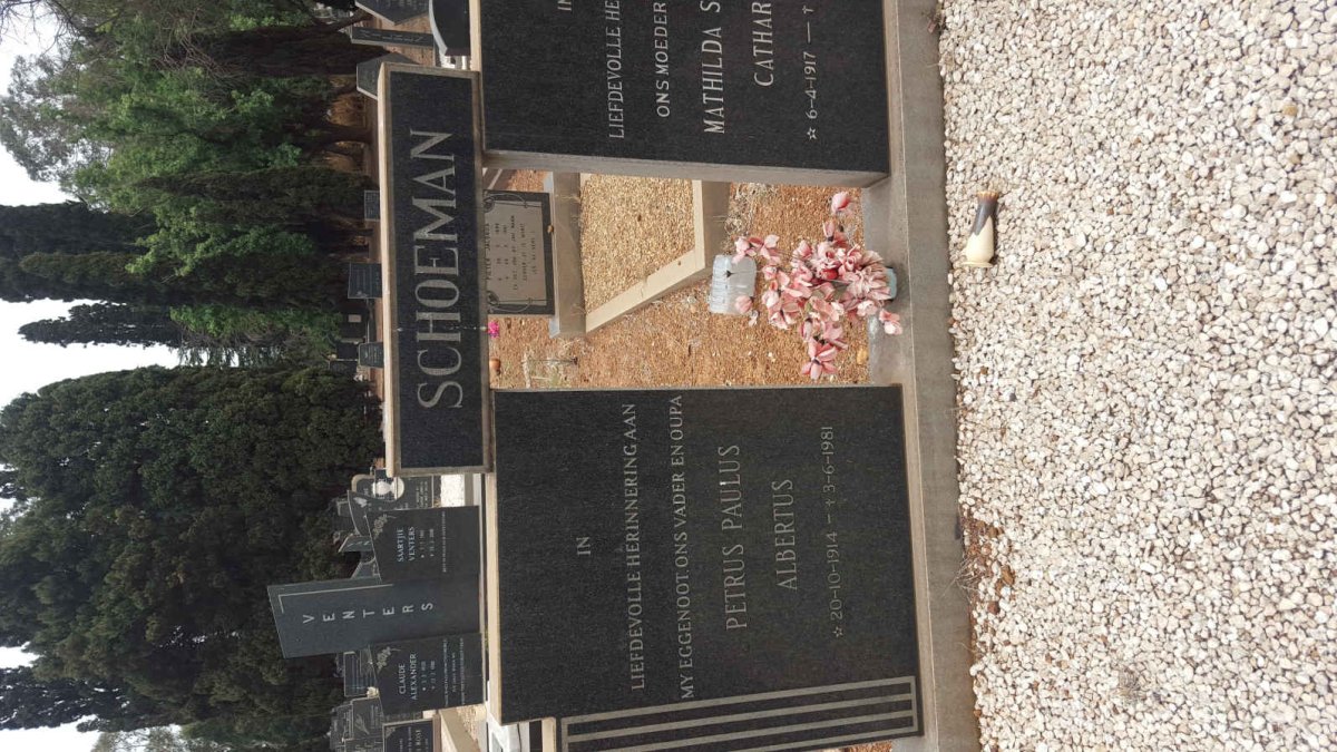 SCHOEMAN Petrus Paulus Albertus 1914-1981 &amp; Mathilda Sussanna Catharina 1917-1989 #1