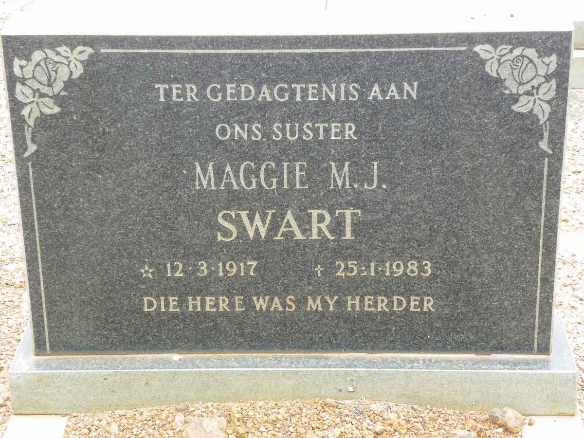 SWART Maggie M.J. 1917-1983