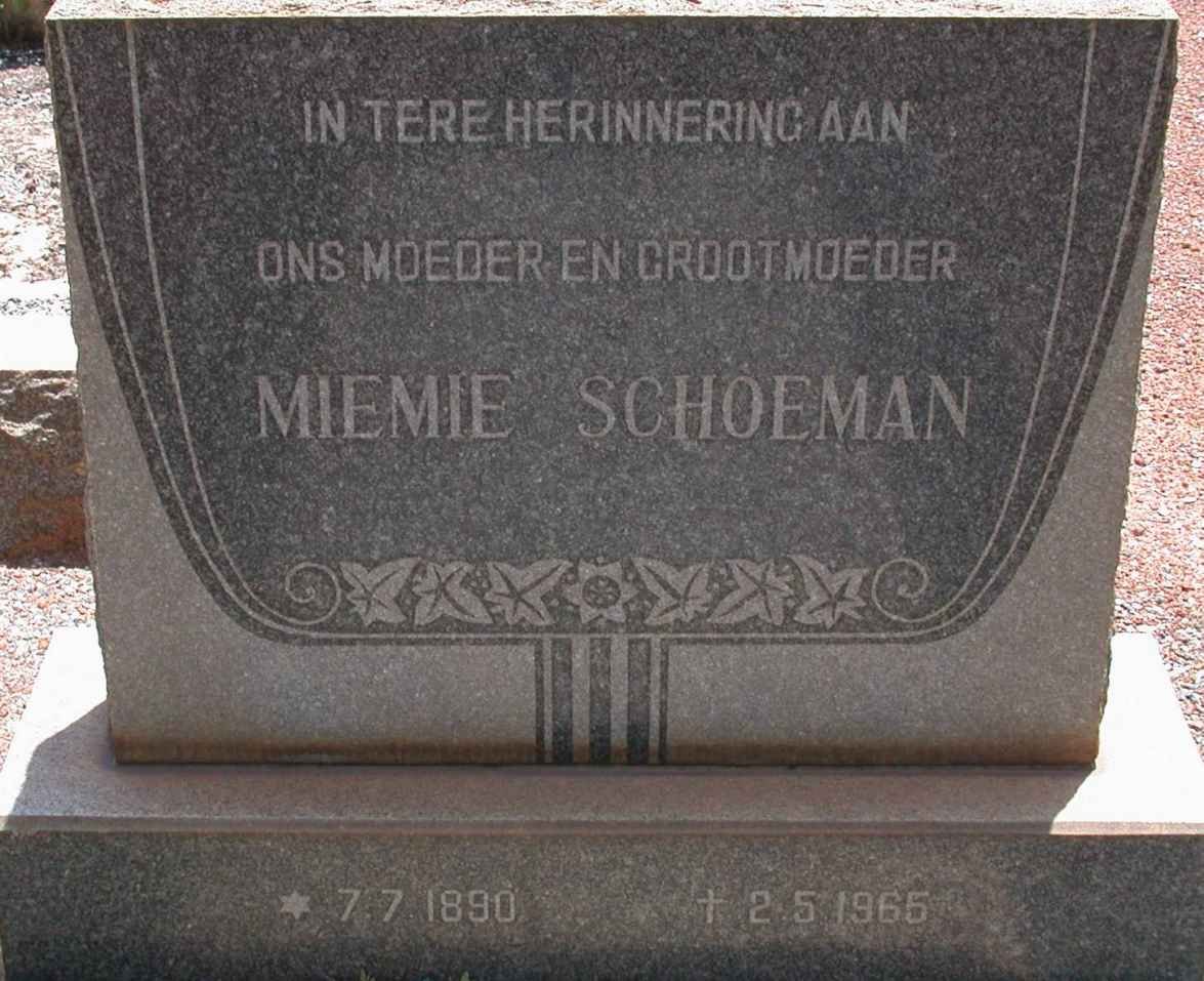 SCHOEMAN Miemie 1890-1965