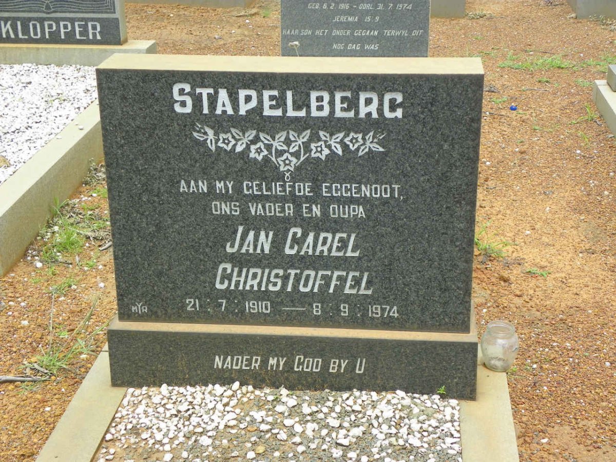 STAPELBERG Jan Carel Christoffel 1910-1974