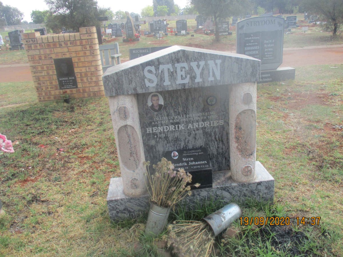 STEYN Hendrik Johannes 1969-2016 :: STEYN Hendrik Andries 1978-2011
