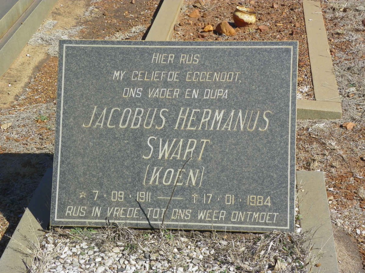 SWART Jacobus Hermanus 1911-1984