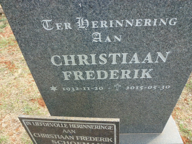SCHOEMAN Christiaan Frederik 1932-2015 #2