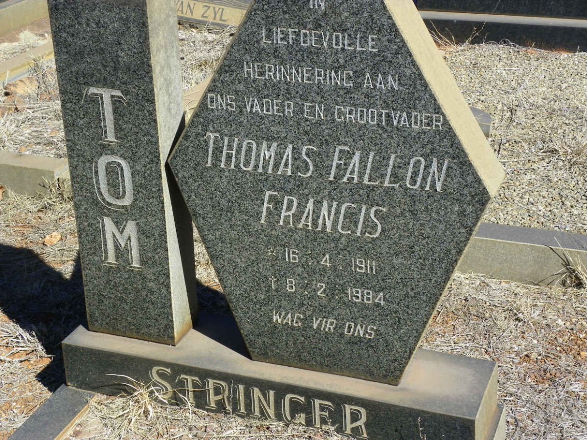STRINGER Thomas Fallon Francis 1911-1984