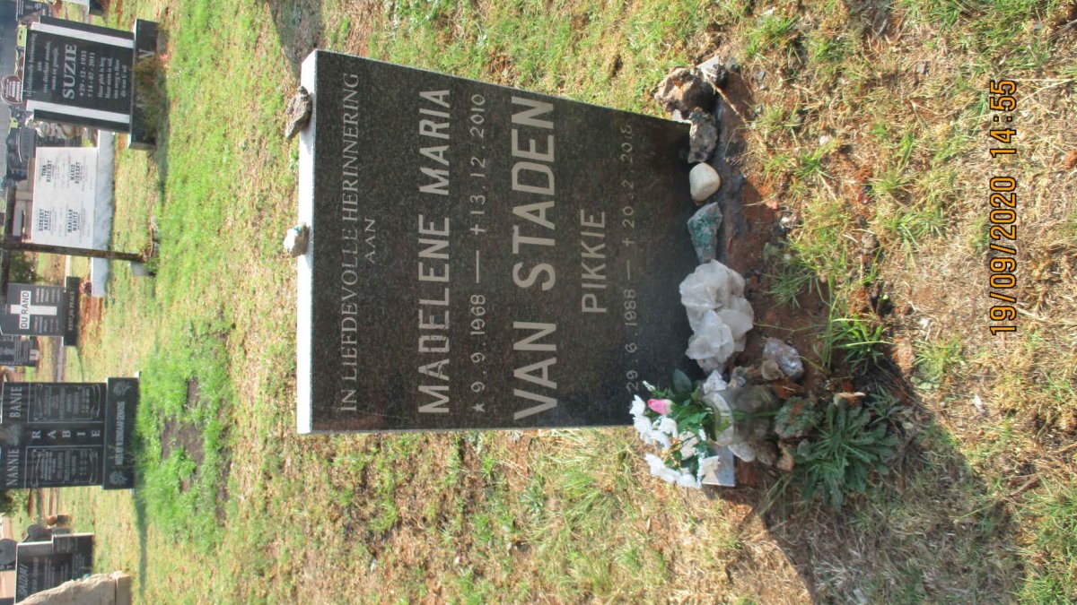 STADEN Madelene Maria, van 1968-2010 :: VAN STADEN Pikkie 1988-2018