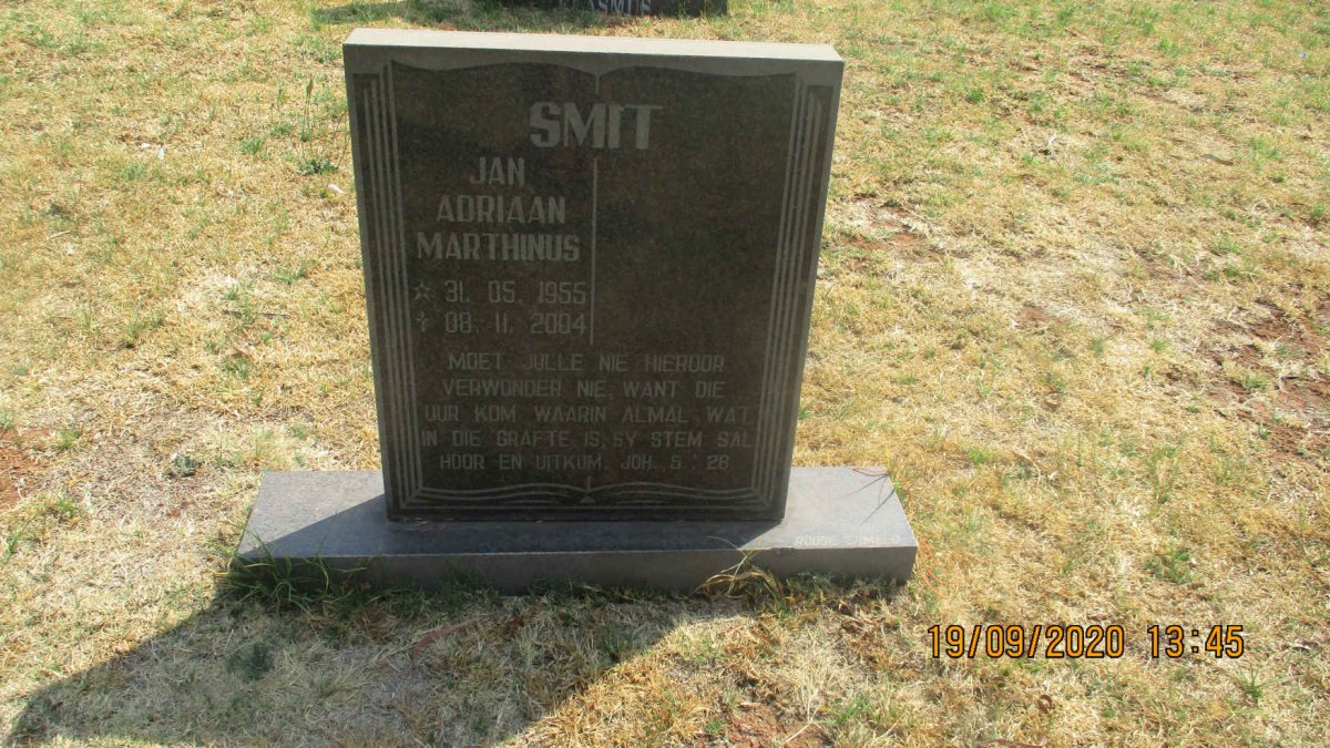 SMIT Jan Adriaan Marthinus 1955-2004