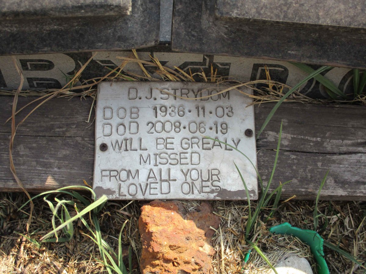 STRYDOM David Johannes 1936–2008 #2