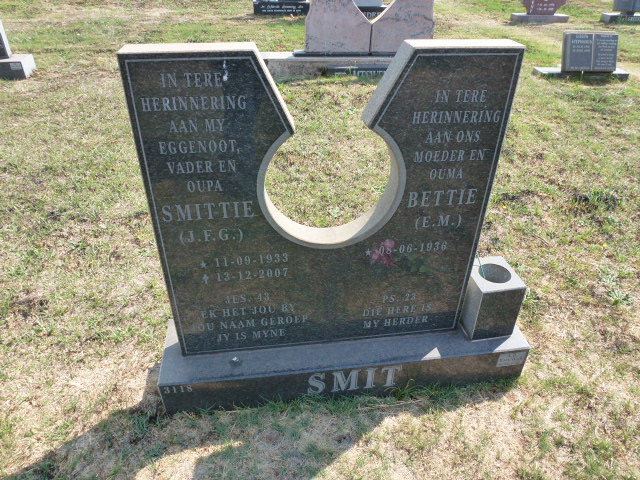 SMIT J.F.G. 1933-2009 &amp; E.M. 1936-