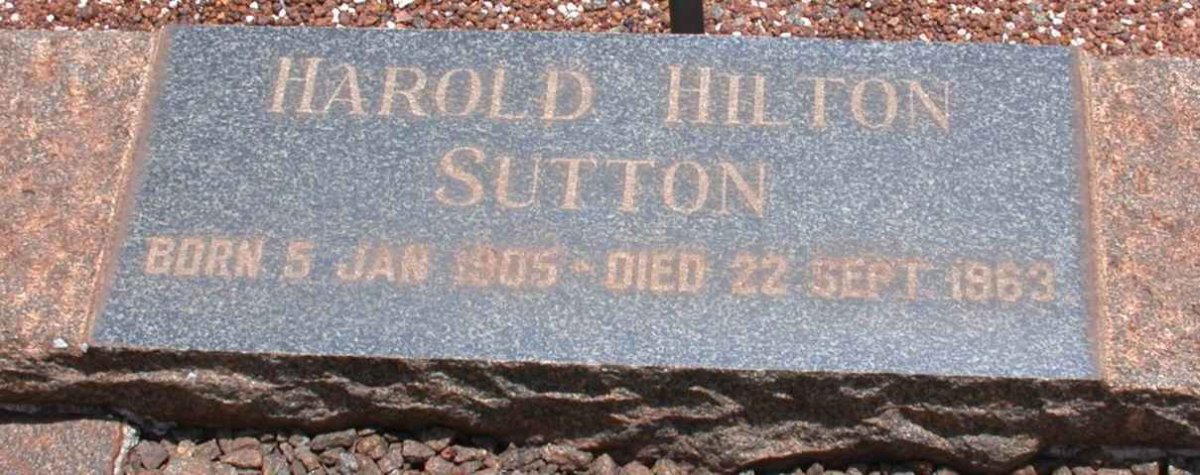 SUTTON Harold Hilton 1905-1963