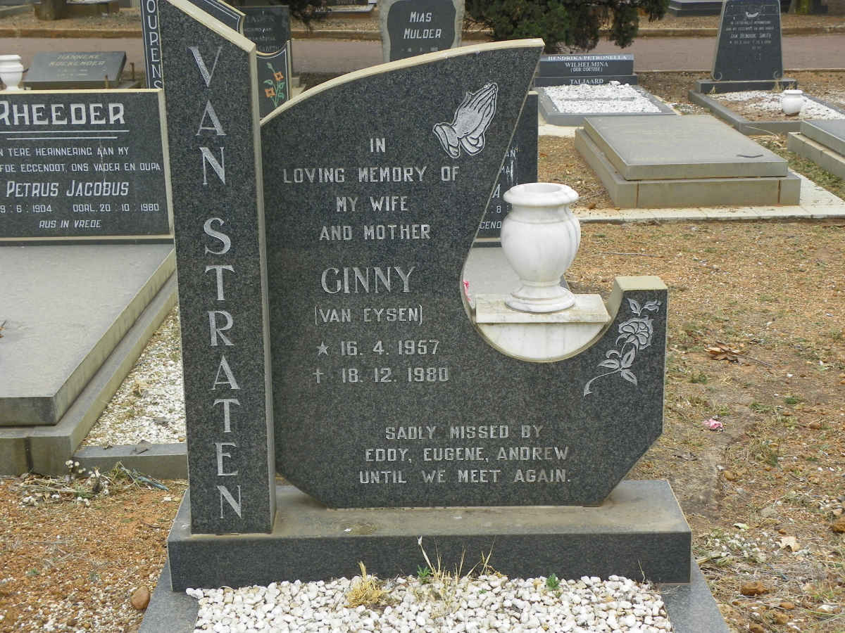 STRATEN Ginny, van nee VAN EYSEN 1957-1980