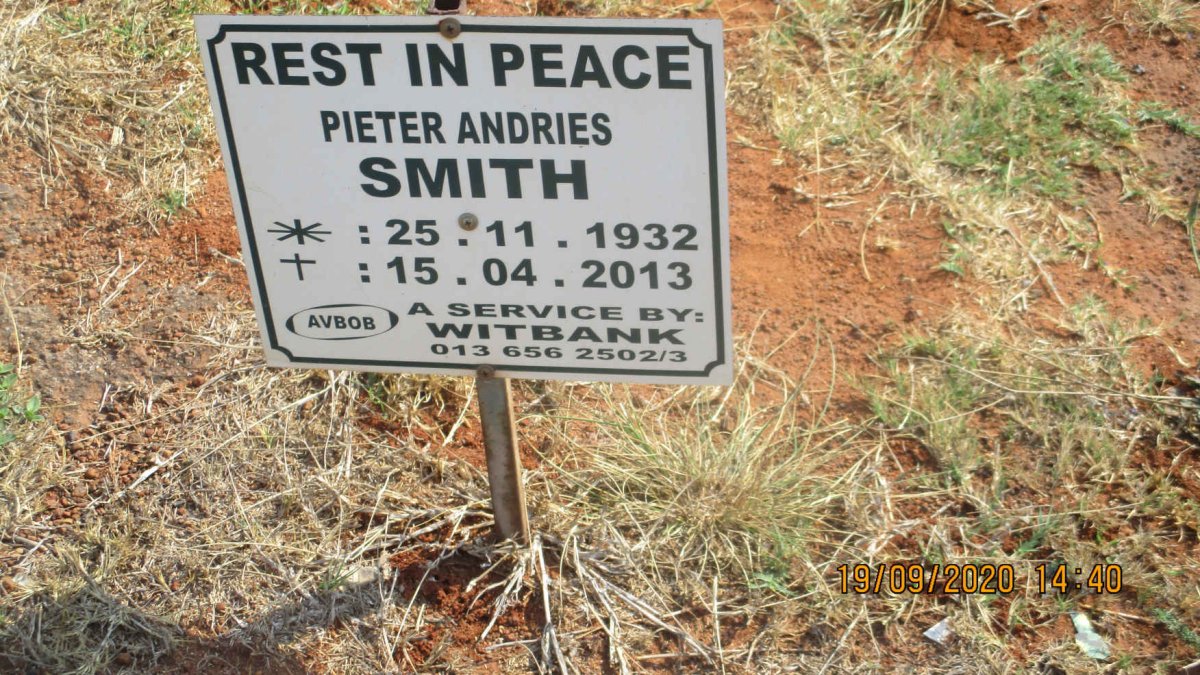 SMITH Pieter Andries 1932-2013