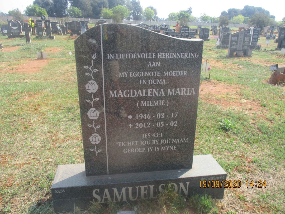 SAMUELSON Magdalena Maria 1946-2012