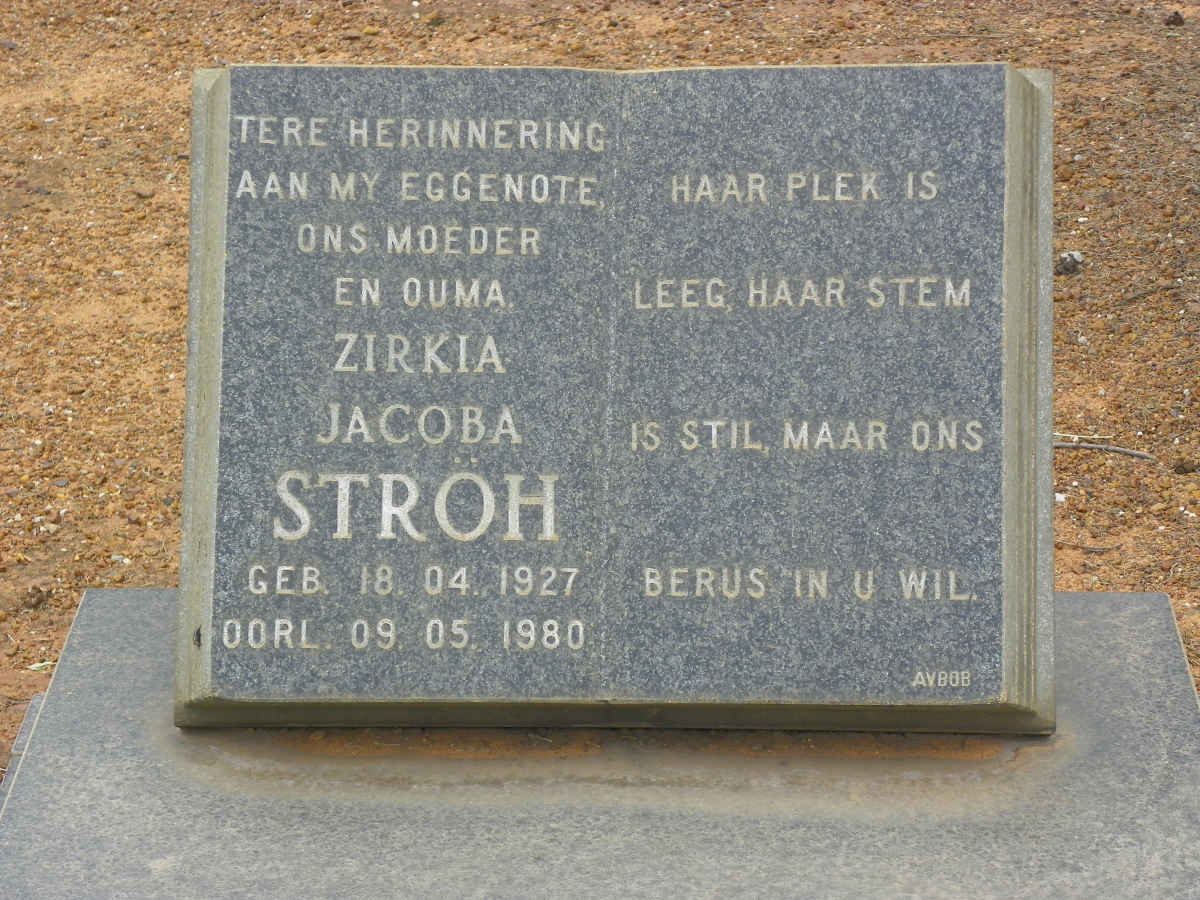 STRÖH Zirkia Jacoba 1927-1980