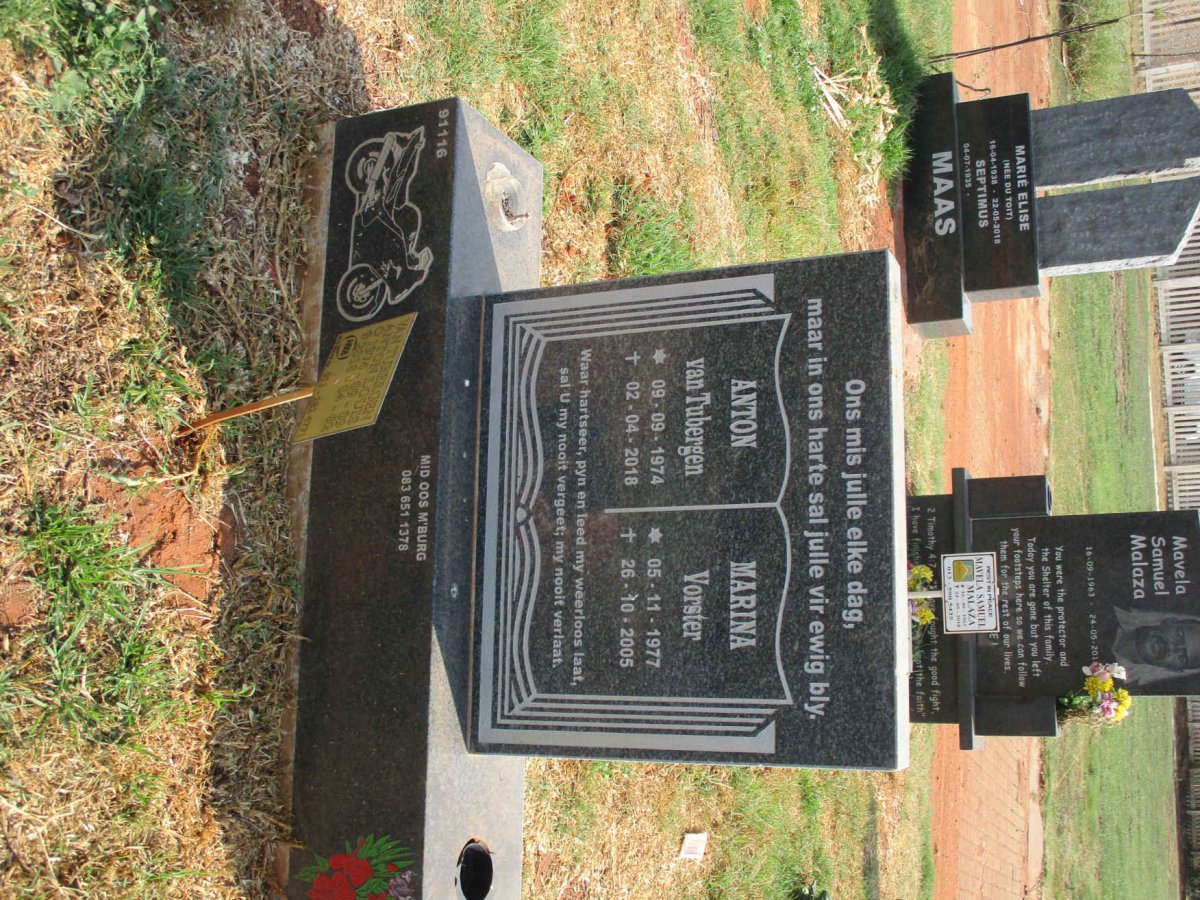 TUBERGEN Anton Louis, van 1974-2018 &amp; Marina VORSTER 1977-2005