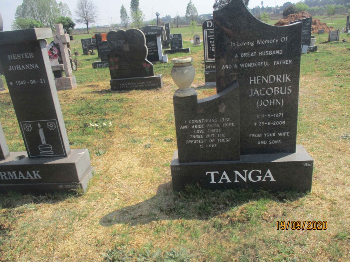 TANGA Hendrik Jacobus 1971-2008