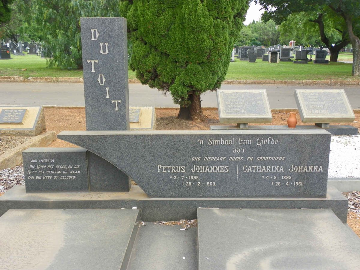 TOIT Petrus Johannes, du 1896-1960 &amp; Catharina Johanna 1898-1961