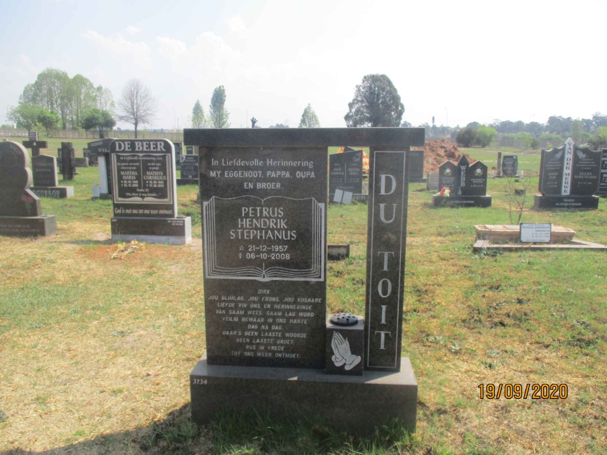 TOIT Petrus Hendrik Stephanus, du 1957-2008