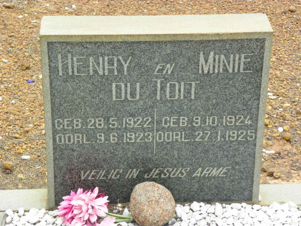 TOIT Henry, du 1922-1923 :: TOIT Minie, du 1924-1925