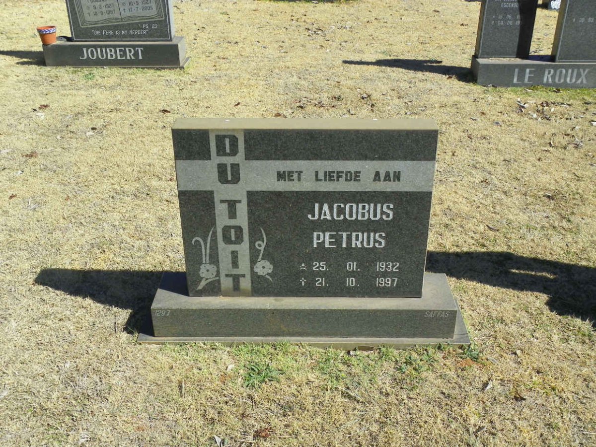 TOIT Jacobus Petrus, du 1932-1997