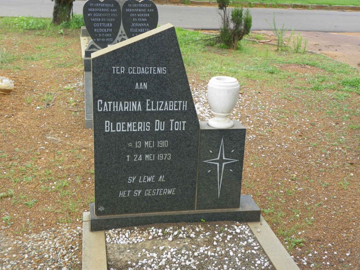 TOIT Catharina Elizabeth Bloemeris, du 1910-1973